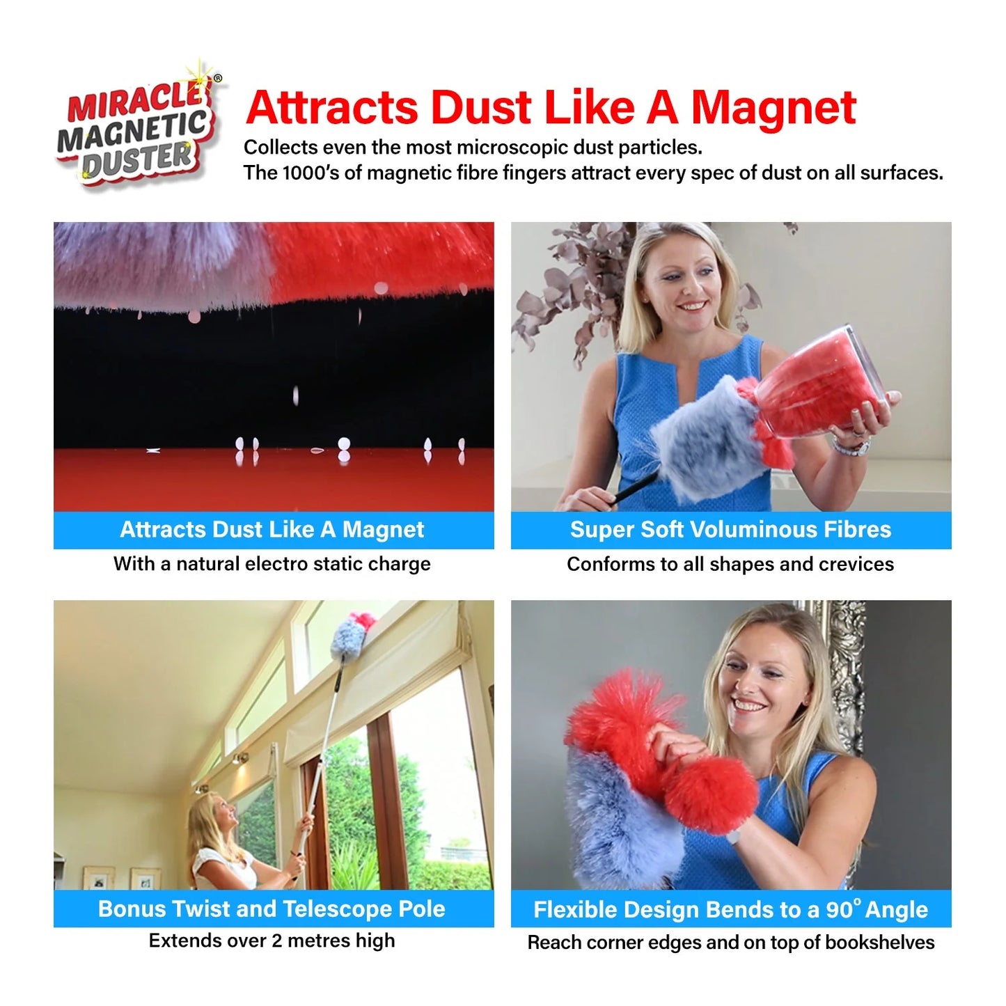 KLEVA® Miracle Magnetic Duster Twin Pack