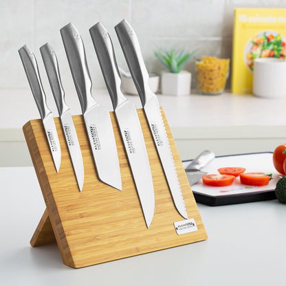 Bamboo Magnetic Knife Block – Clean Storage. Strong Hold. Zero Clutter.