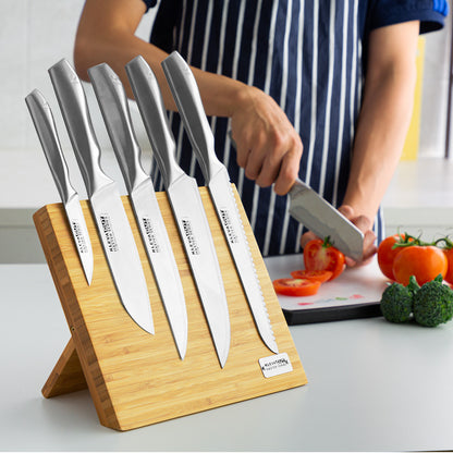 Bamboo Magnetic Knife Block – Clean Storage. Strong Hold. Zero Clutter.