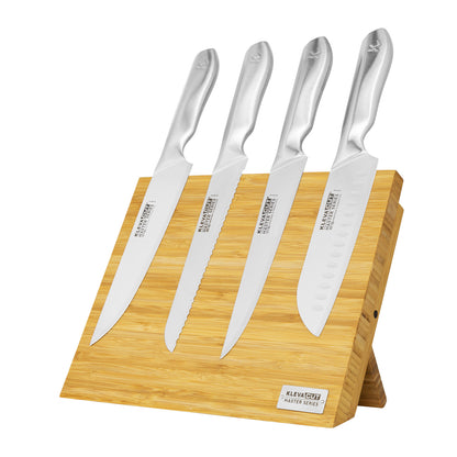 Bamboo Magnetic Knife Block – Clean Storage. Strong Hold. Zero Clutter.