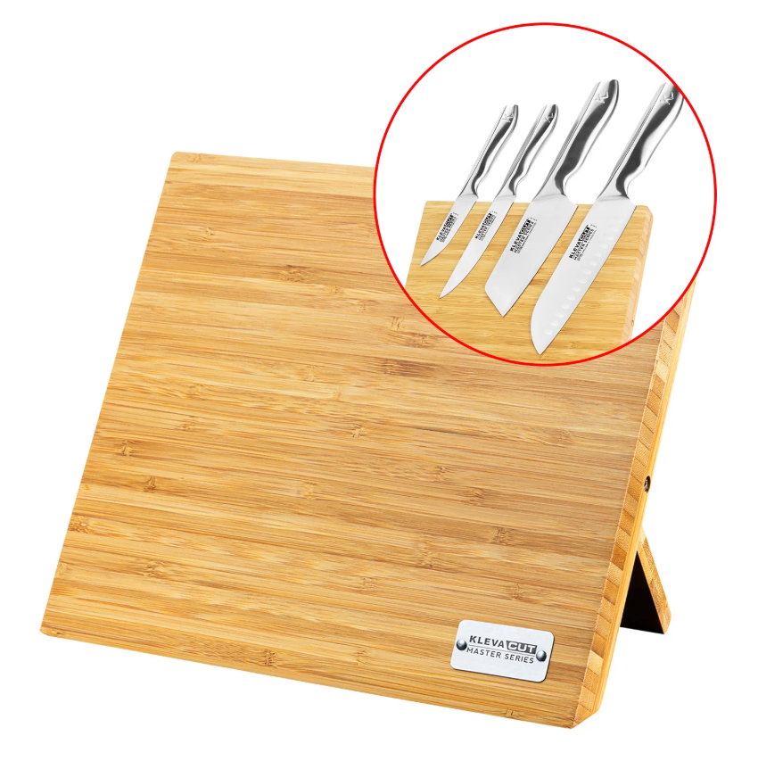Bamboo Magnetic Knife Block – Clean Storage. Strong Hold. Zero Clutter.