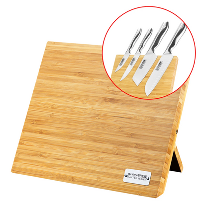 Bamboo Magnetic Knife Block – Clean Storage. Strong Hold. Zero Clutter.