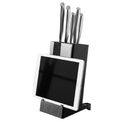Universal Knife Block with Built-In Tablet Holder