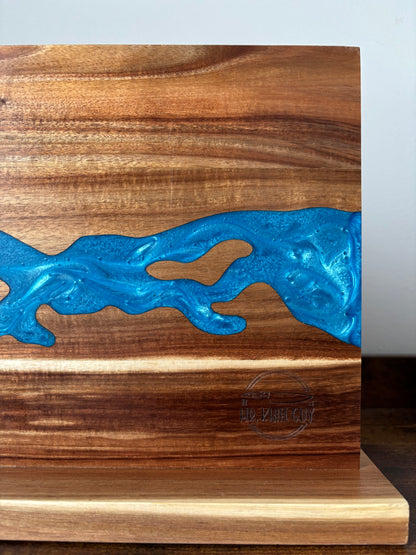 Mr. Knife Guy® Signature Acacia Freestanding Magnetic Knife Block – Solid Wood