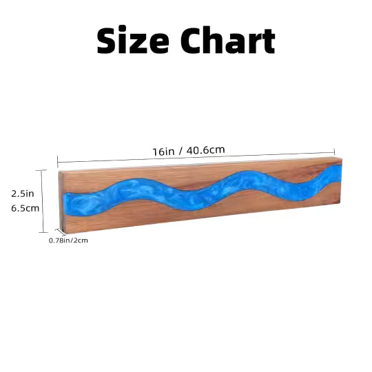 Mr. Knife Guy® Signature Acacia & Blue Resin Wall Mounted Magnetic Knife Holder