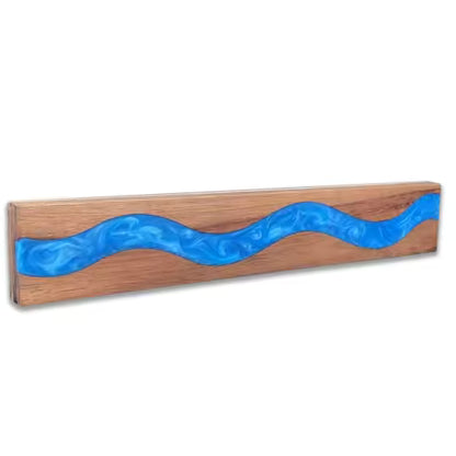 Mr. Knife Guy® Signature Acacia & Blue Resin Wall Mounted Magnetic Knife Holder