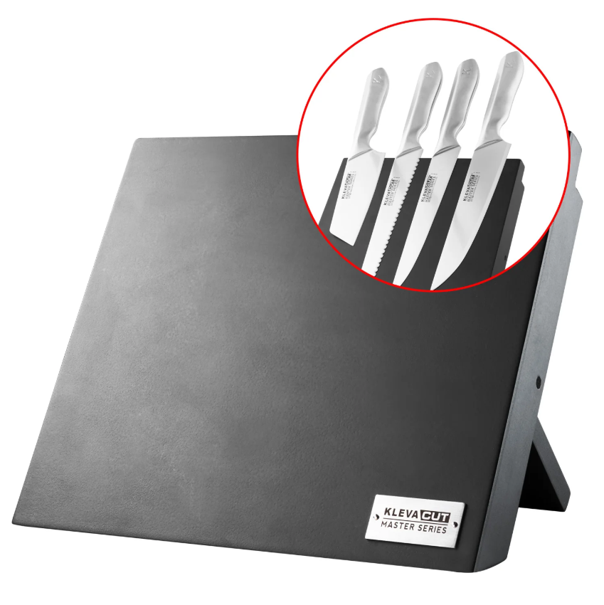 Midnight Black Magnetic Knife Block – Clean Storage. Strong Hold. Zero Clutter.