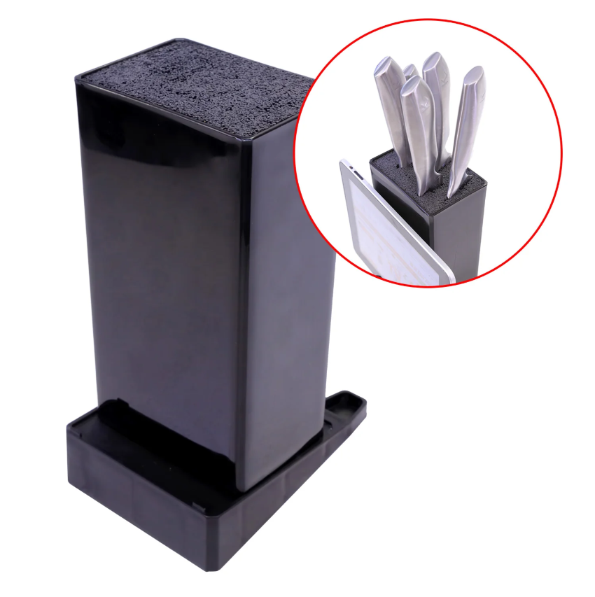 Universal Knife Block with Built-In Tablet Holder