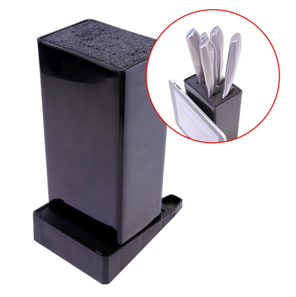 Universal Knife Block with Built-In Tablet Holder