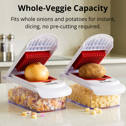 Kleva Cube Cutter™ – 2-in-1 Vegetable Dicer & Mandoline Slicer
