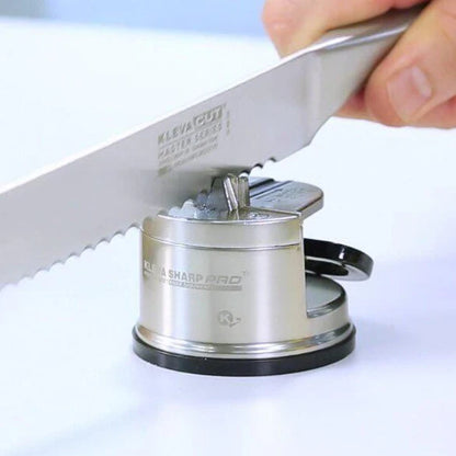 Kleva Sharp Pro® Knife Sharpener With Precision Honing Plate + Suction Base
