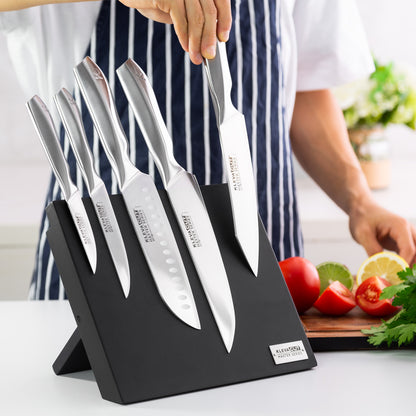 Midnight Black Magnetic Knife Block – Clean Storage. Strong Hold. Zero Clutter.